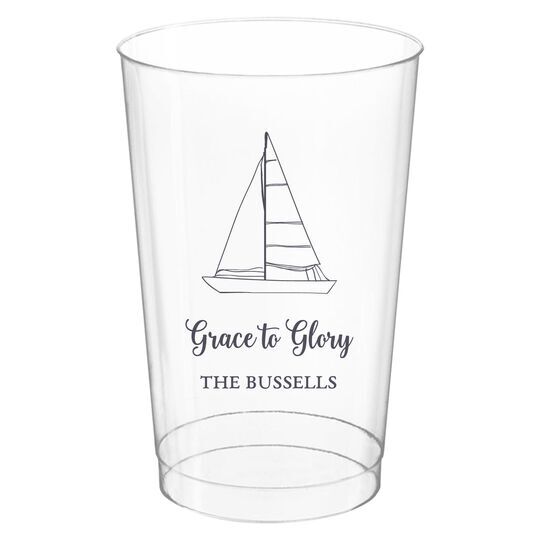 Sailboat Clear Plastic Cups